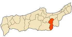 Localisation de Bourkika