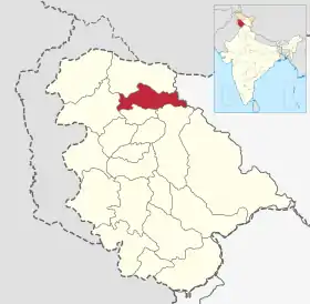 Localisation de District de Ganderbalضلع گاندربل