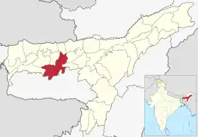 Localisation de District de Kamrup (rural)assamais : কামৰূপ জিলা