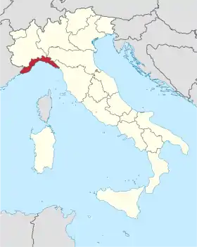Localisation de Ligurie