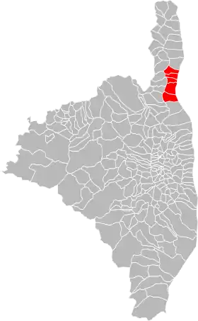 Localisation de Communauté d'agglomération de Bastia