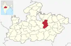 Localisation de District de Damoh