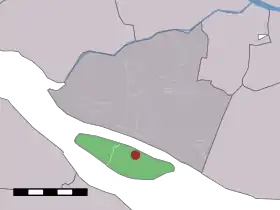 Situation de l'île de Tiengemeten dans l'ancienne commune de Korendijk