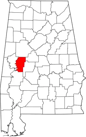 Localisation de Comté de Hale(Hale County)