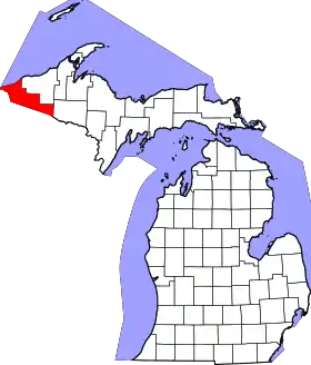 Localisation de Comté de Gogebic(Gogebic County)