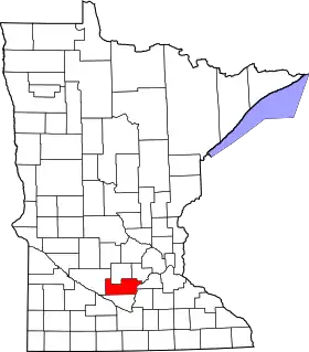 Localisation de Comté de Sibley(en) Sibley County