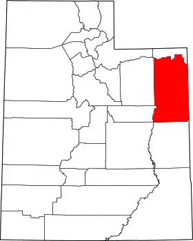 Localisation de Comté de Uintah(en) Uintah County