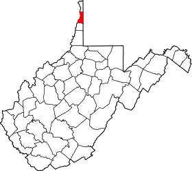 Localisation de Comté de Brooke(Brooke County)