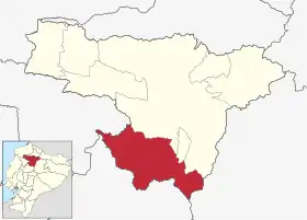 Localisation de Canton de Mejía