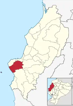 Localisation de Canton de Montecristi