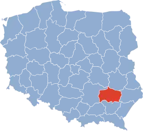 Localisation de Voïvodie de Tarnobrzeg