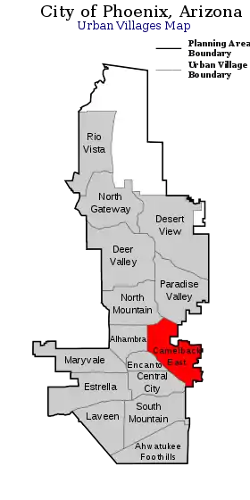 Localisation de Camelback East