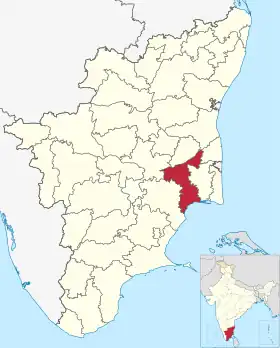 Localisation de District de Thanjavur