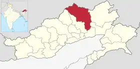 Localisation de District du haut Siang