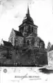 L'église Saint-Léger de Pernant sur une carte postale ancienne.