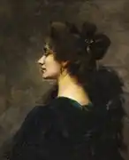 Portrait de Jeanne Tournay, huile sur toile 86 cm x 74 cm, 1897. Collection du Musée du Gévaudan - Ville de Mende