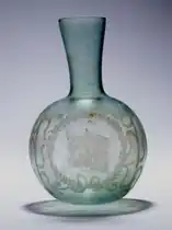 Flacon en verre, époque romaine, IIIe – IVe&nbsp;siècle