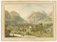 Représentation de Bex au XVIIIe&nbsp;siècle.