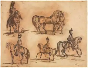 Études de cavaliers, Cleveland Museum of Art.