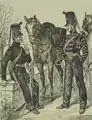 Cavalier et trompette des éclaireurs à cheval de la légion du Morbihan