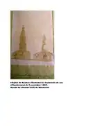 Le clocher effondré en 1839.