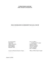 Mémorandum de Donald Trump durant son procès.
